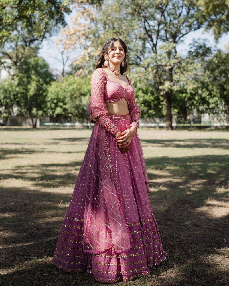 Georgette Sequined Lehenga Set