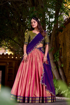 Kanchipuram Silk Zari Lehenga Set