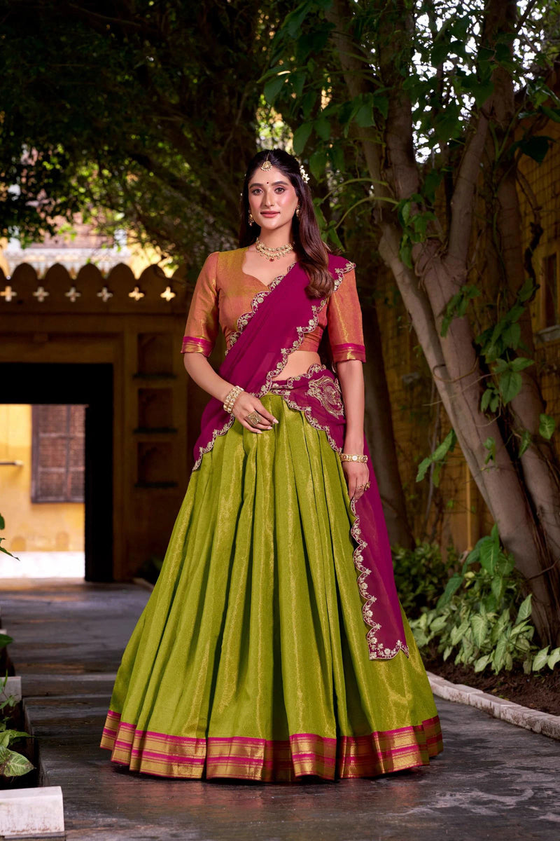 Kanchipuram Silk Zari Lehenga Set