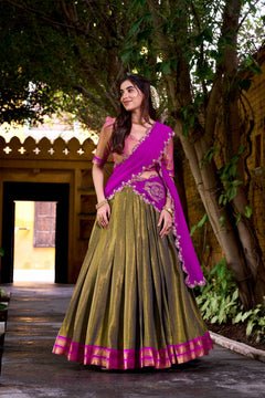 Kanchipuram Silk Zari Lehenga Set