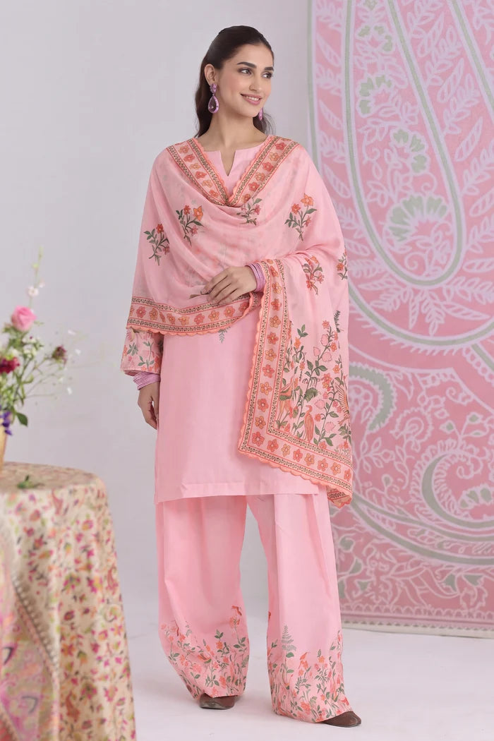 Ikat Printed Lawn Cotton Co-ord Set with Farsi Pants