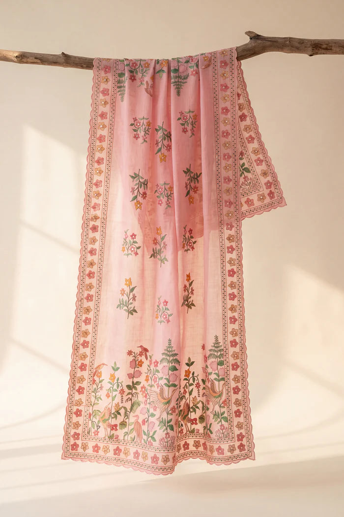 Ikat Printed Lawn Cotton Co-ord Set with Farsi Pants