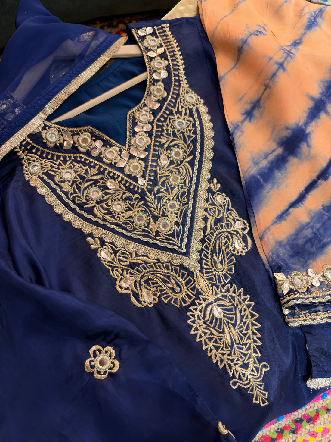 Neel Mehfil Anarkali Set