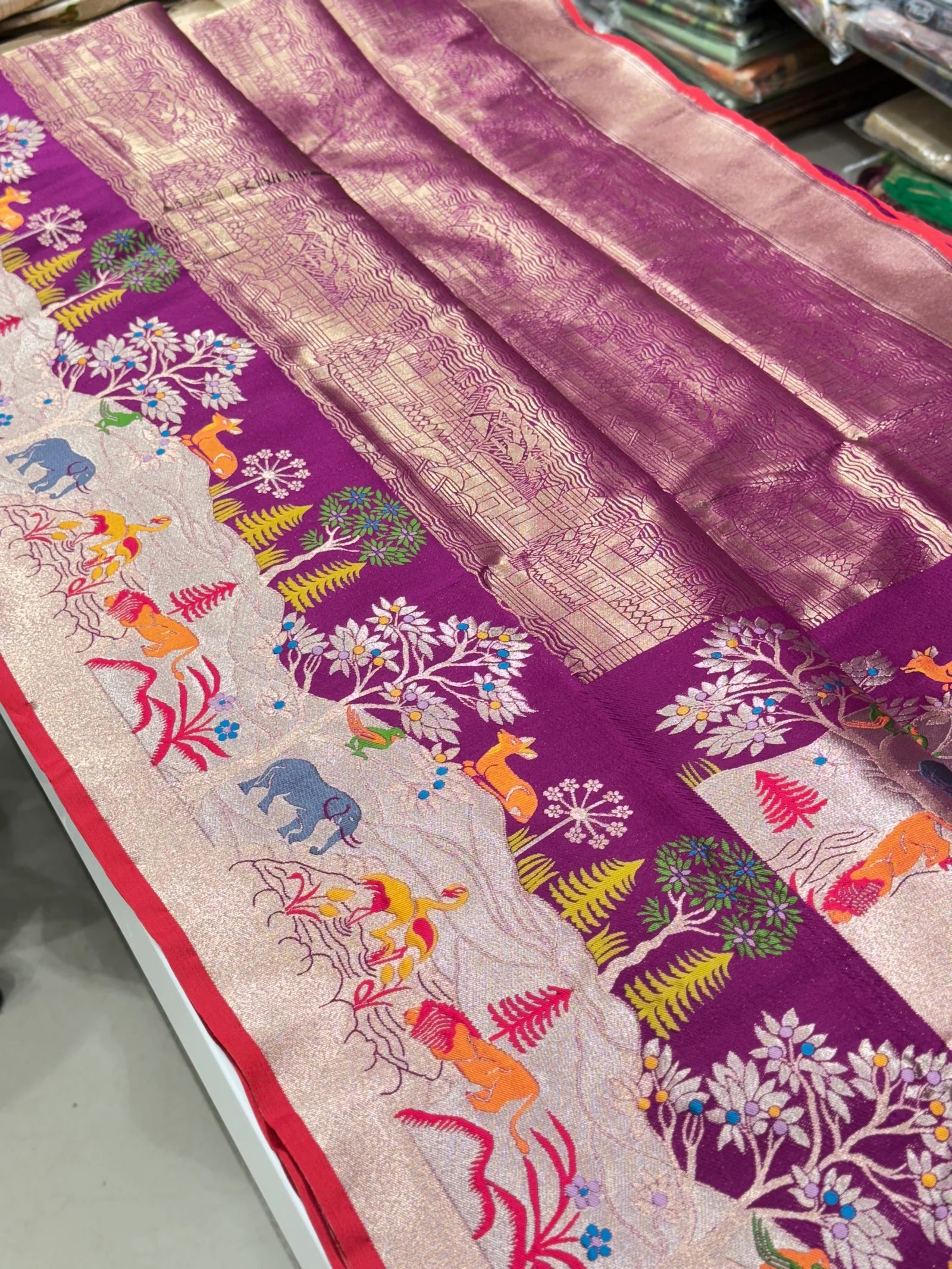 Royal Blue and Wine  Ganga Ghat x Shikara Saree