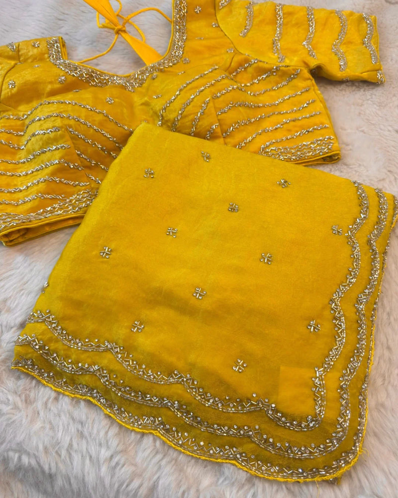 Garnet Red Fendy Silk Saree with blouse - By Reet Lifestyle