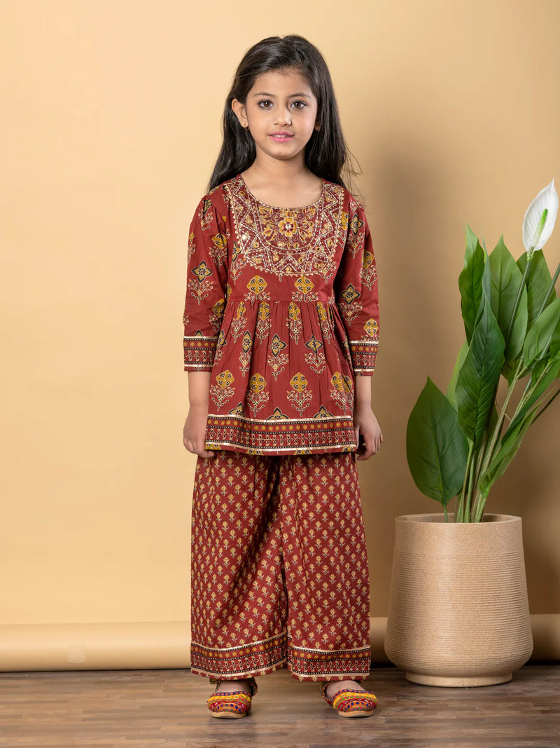 Jam Cotton Printed Kurta Pant Set