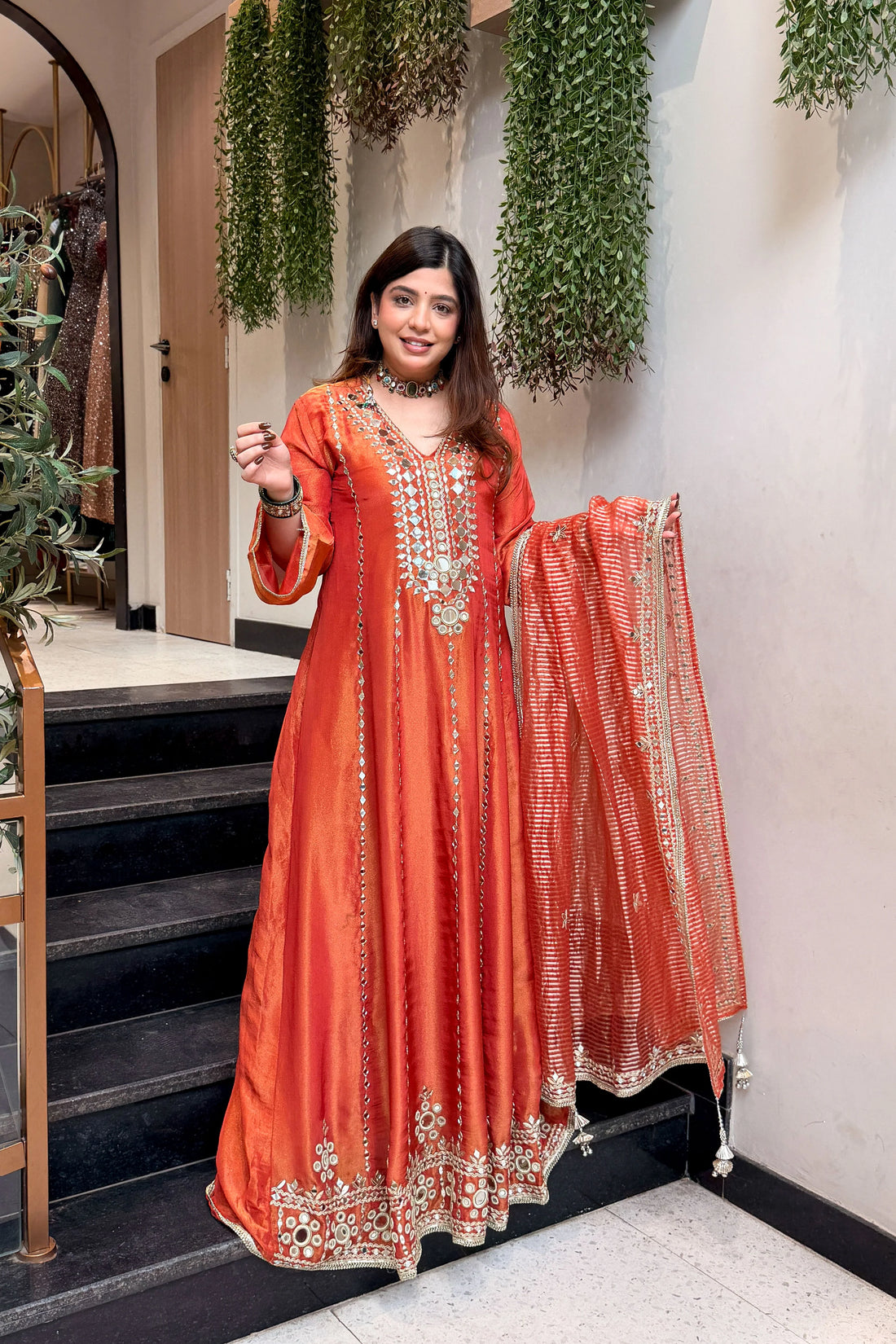 Sunehri Gulnaar Festive Anarkali Set