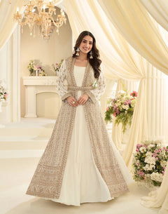 Heavy Simar Silk Embroidered Sharara set