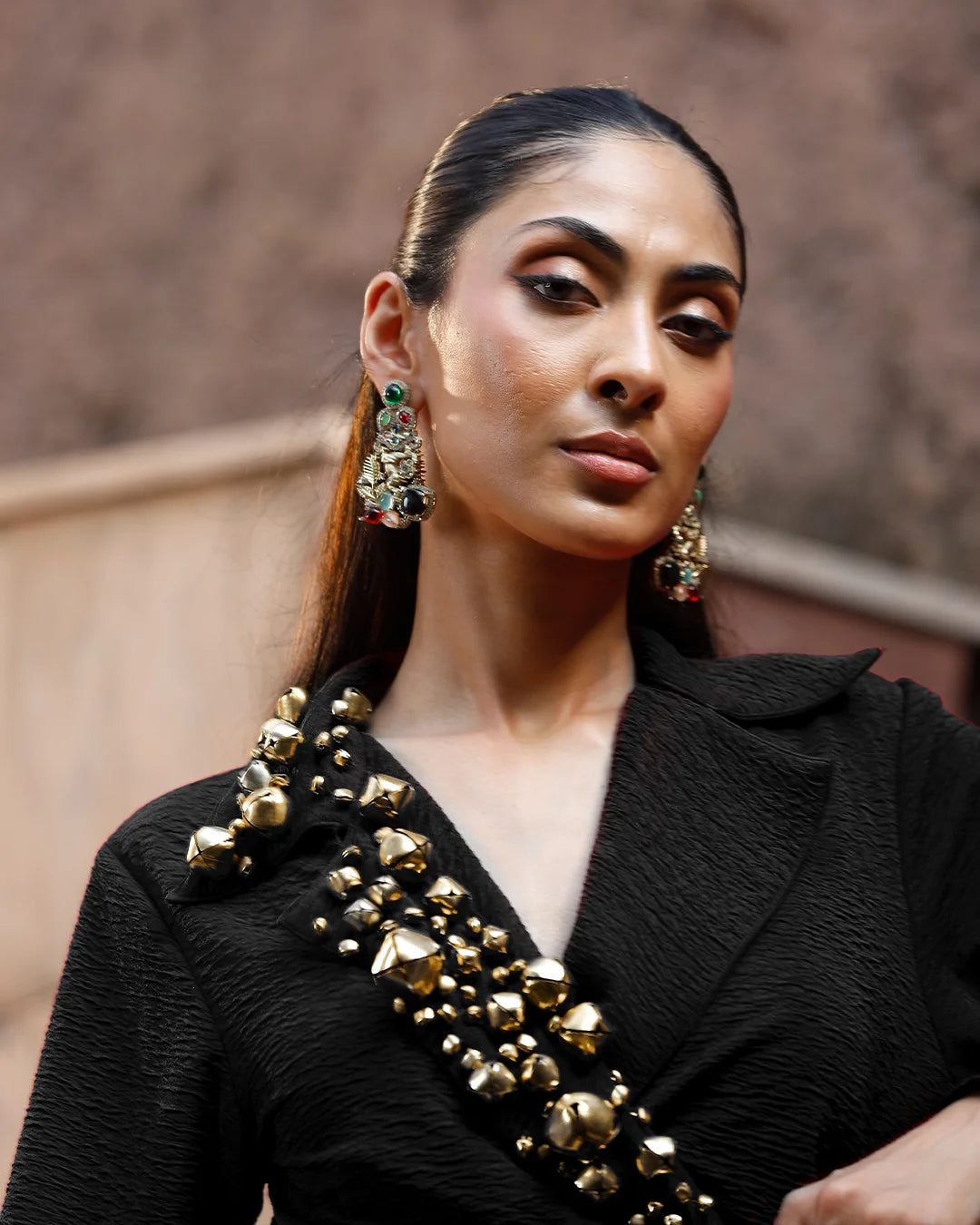 Siyah Shahi Blazer Set