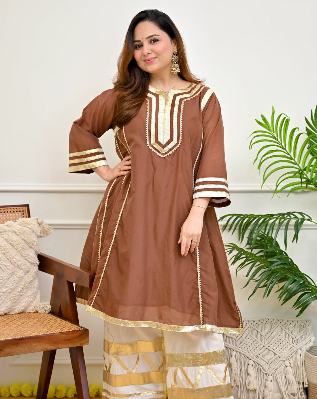 Zariya Aqua Festive A-Line Kurta Set