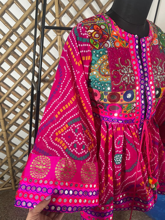 Rangrez Multicolour Embroidered Gypsy Top