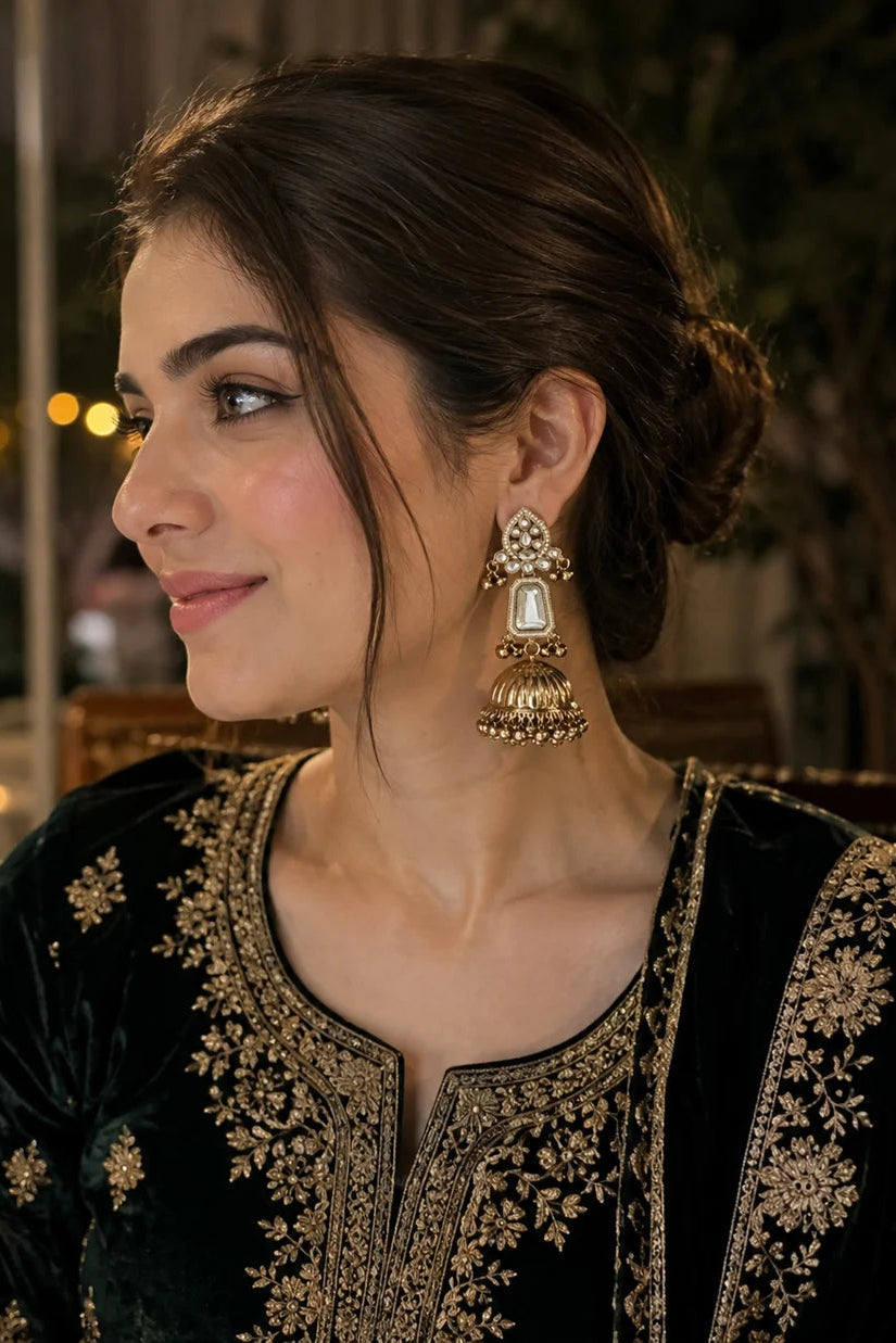 Rajmahal Ghungroo Statement Jhumkas