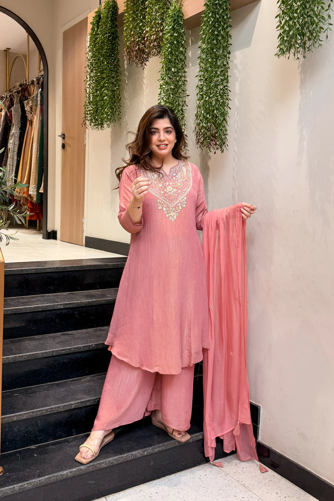 Mehr Mint Hand Embroidered Set