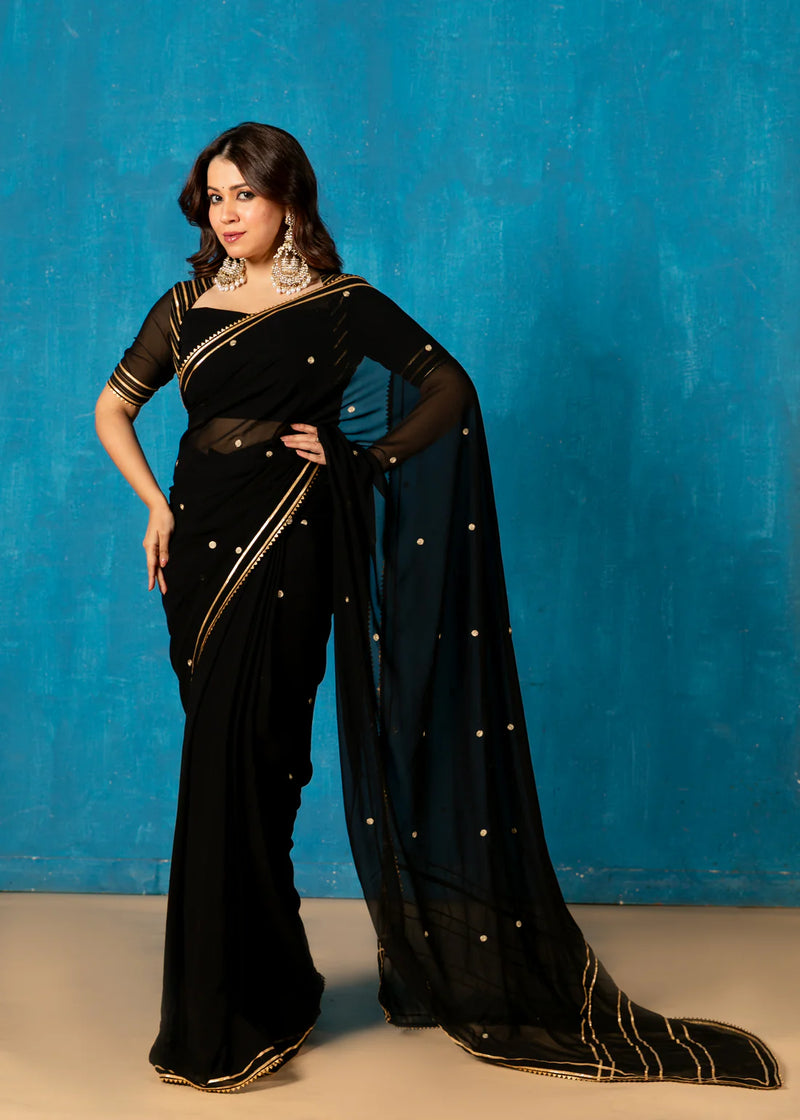 Cheri   Embroidered Saree with Blouse