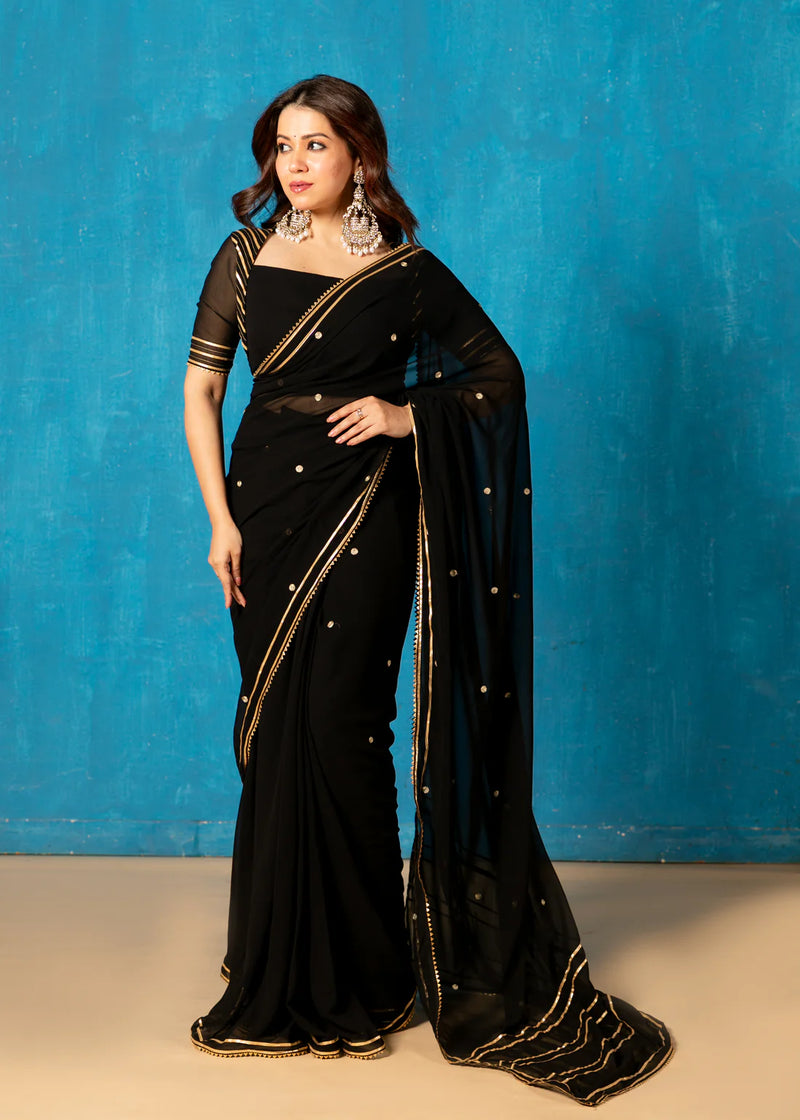 Cheri   Embroidered Saree with Blouse