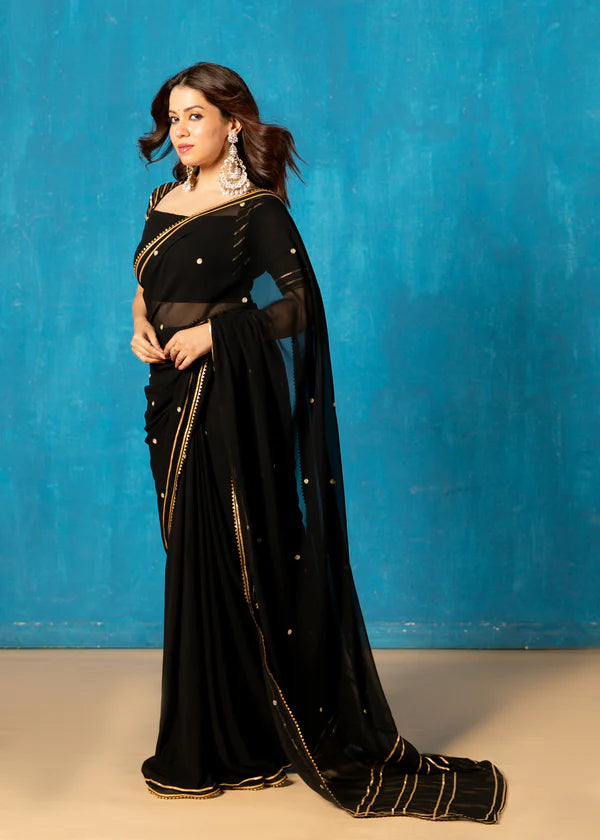 Cheri   Embroidered Saree with Blouse