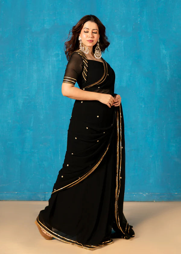 Cheri   Embroidered Saree with Blouse
