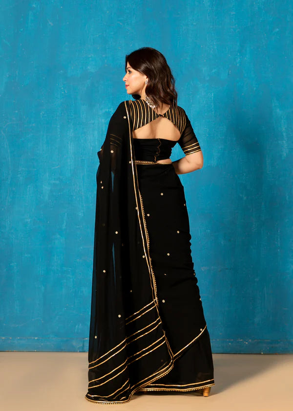 Cheri   Embroidered Saree with Blouse