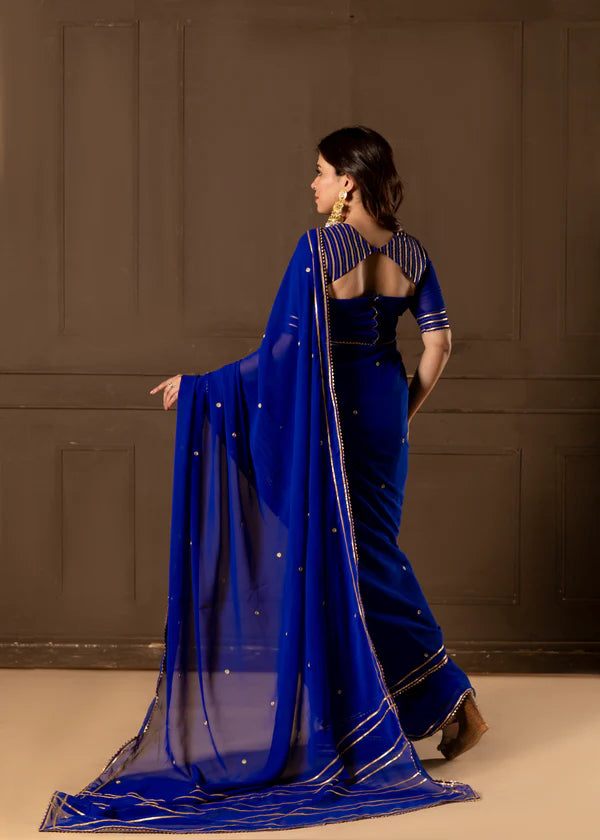 Cheri   Embroidered Saree with Blouse