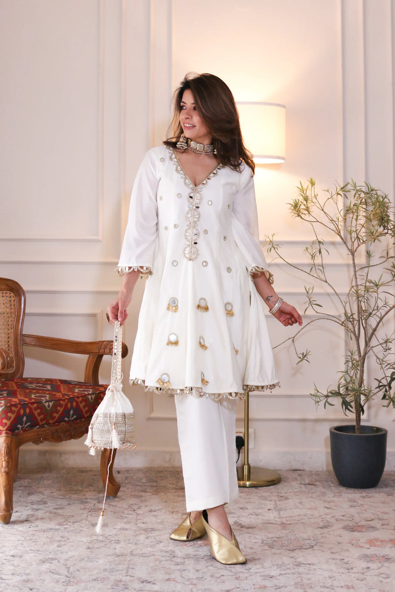 Noor Ivory Luxe Co-ord Set