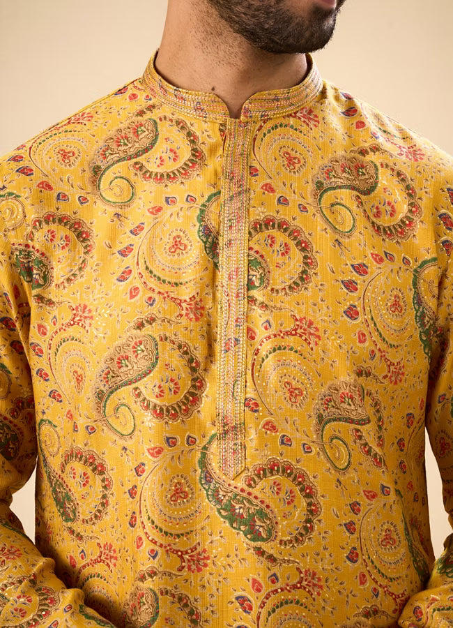 Mustard Elegance Kurta Pajama