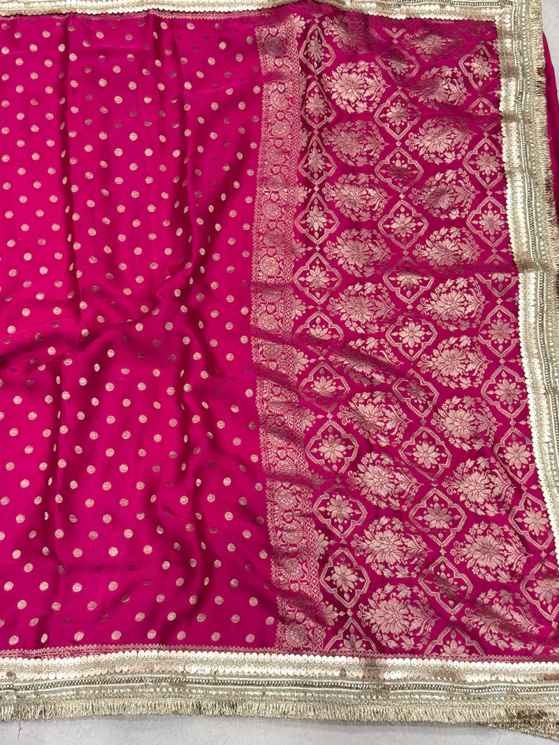 Maharani Noor Polka Satin Silk Saree
