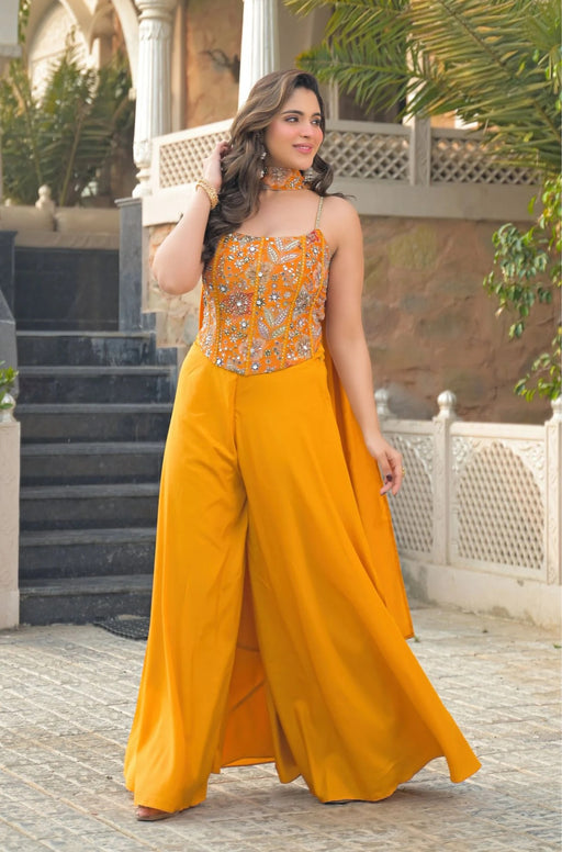 Corset Palazzo Set with Neck Dupatta- By Reet Lifestyle