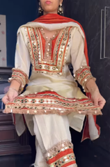 Pure Tissue Light Beige Boho Suit