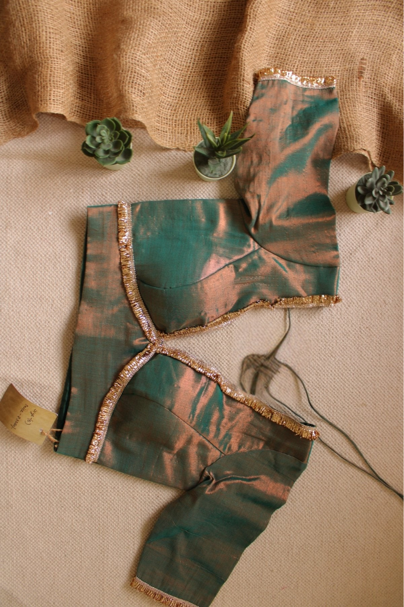 Navratri Zari Cotton Padded Blouse