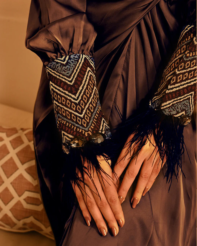 Armani Satin Brown Mocha Shirtdress