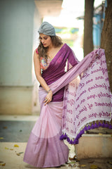 Grapeful Glam Mul Cotton Saree