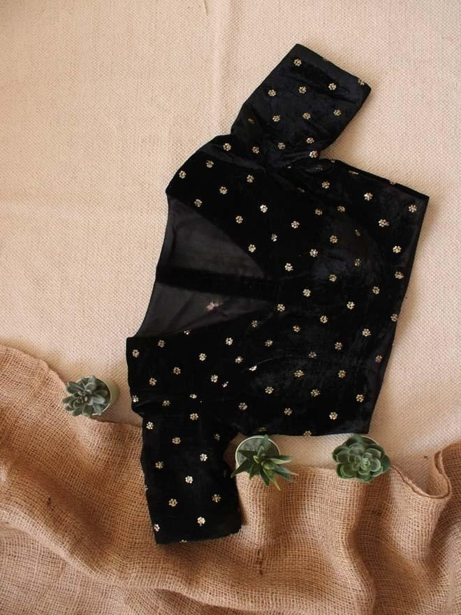 Black Velvet Sitara Padded Blouse