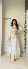 Nazakat Ivory Anarkali (With Cape) – By Reet Lifestyle