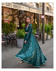 Georgette Embroidered Jacket Suit Set