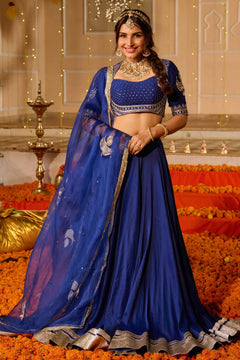 Royal Blue Festive Lehenga Set