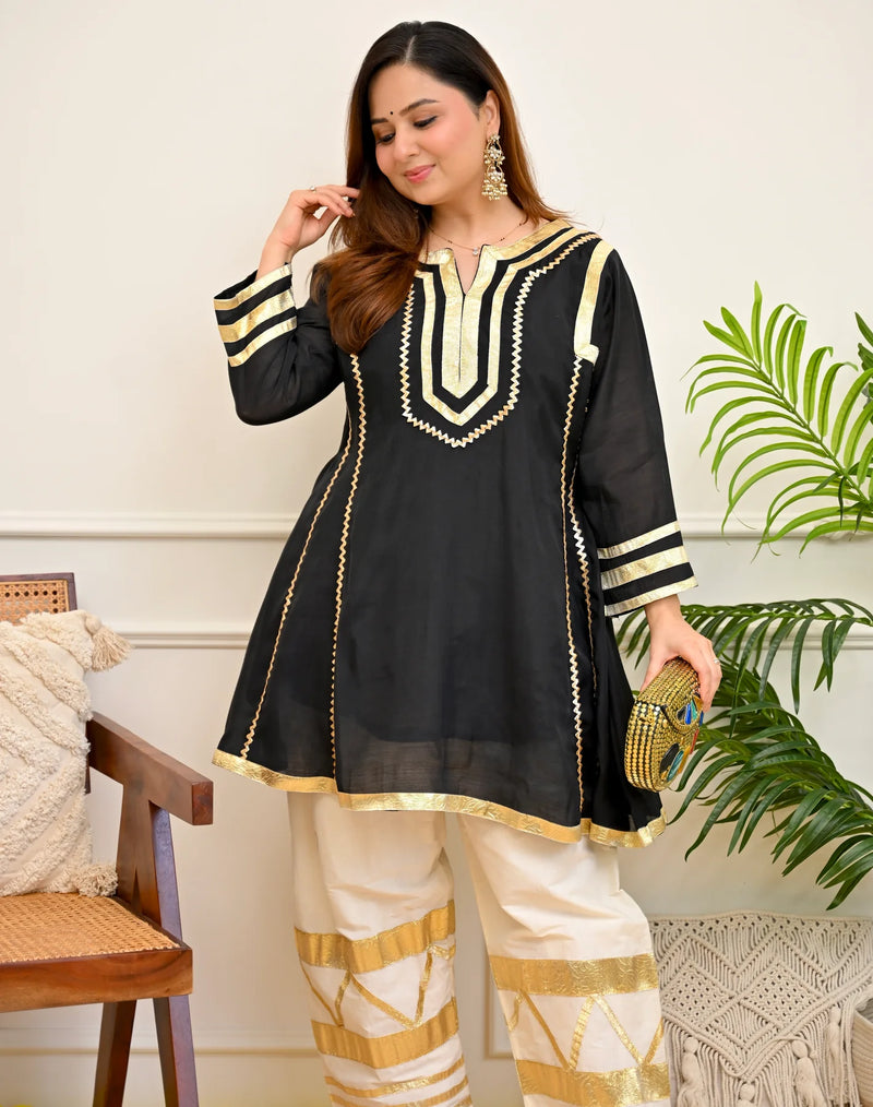 Zariya Aqua Festive A-Line Kurta Set