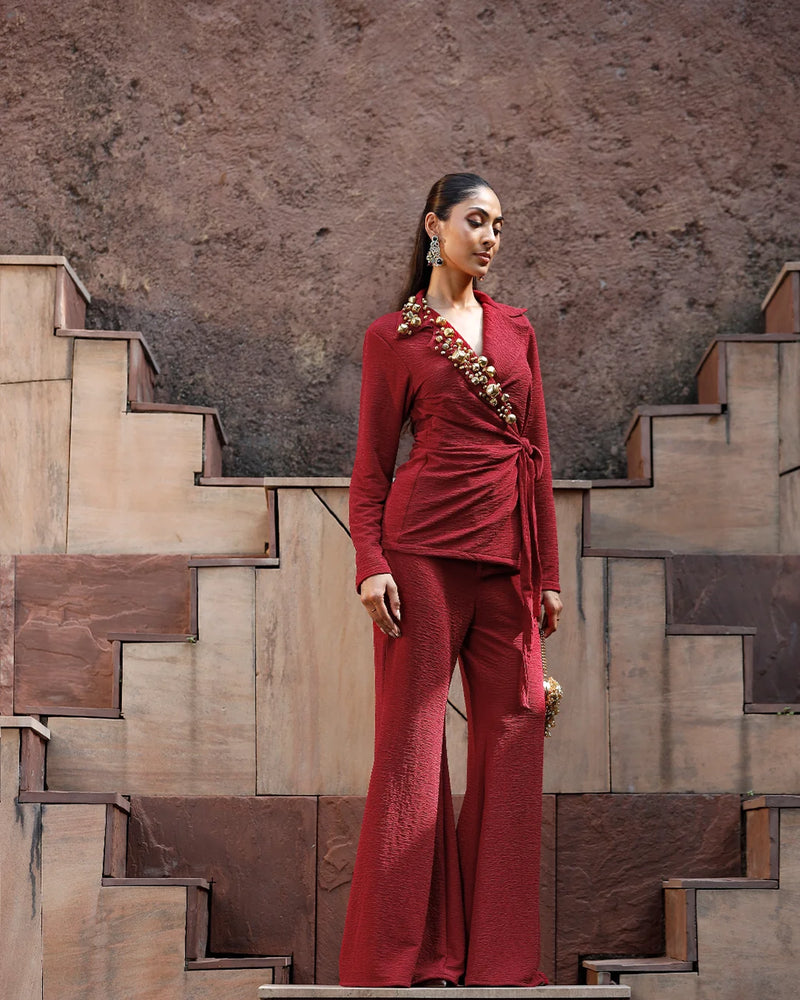 Siyah Shahi Blazer Set