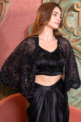 Black Victoria Moonlit Imported Cape Set