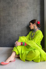 Lime Green Cotton Doria Suit Set