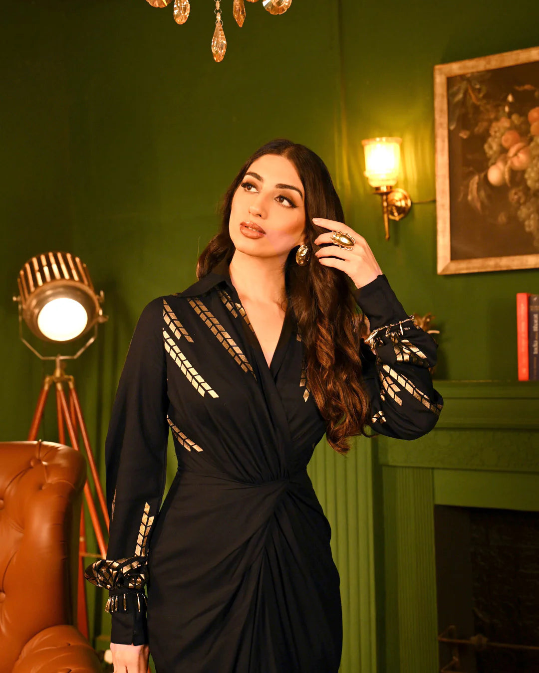 Evening party shirtdress