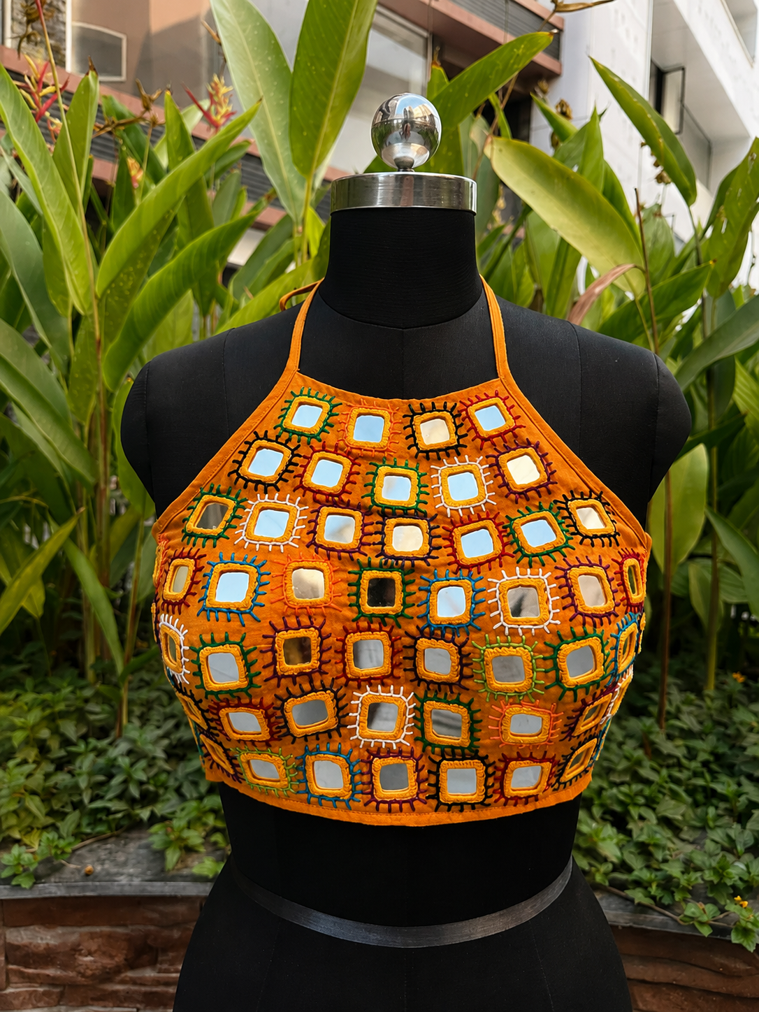Premium Shisha Work Sleeveless Halter Blouse