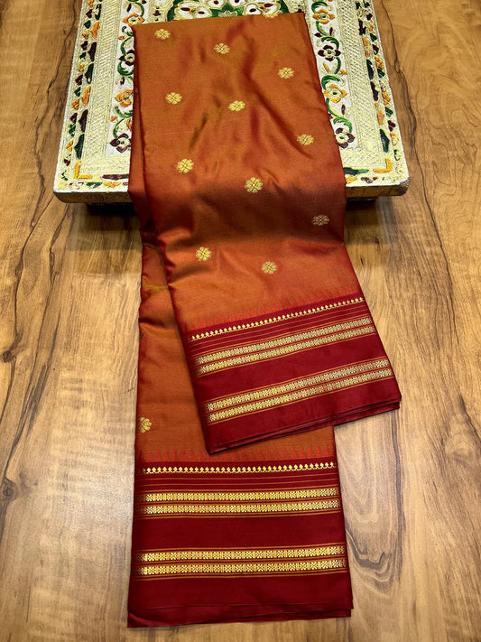 Narayanpeth Silk Saree with Stitched Blouse – Traditional Marathi Look
