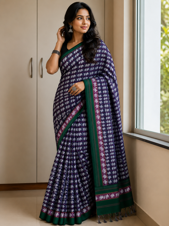 Gajavarn Khun Traditional Maharashtrian Ethnic Wear Saree