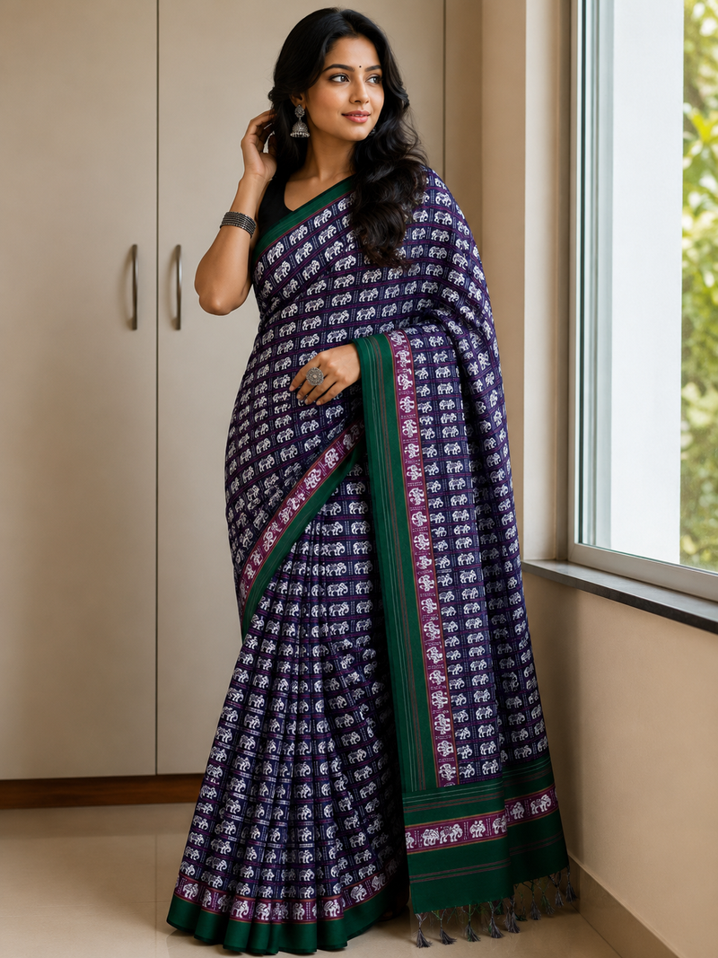 Gajavarn Khun Traditional Maharashtrian Ethnic Wear Saree