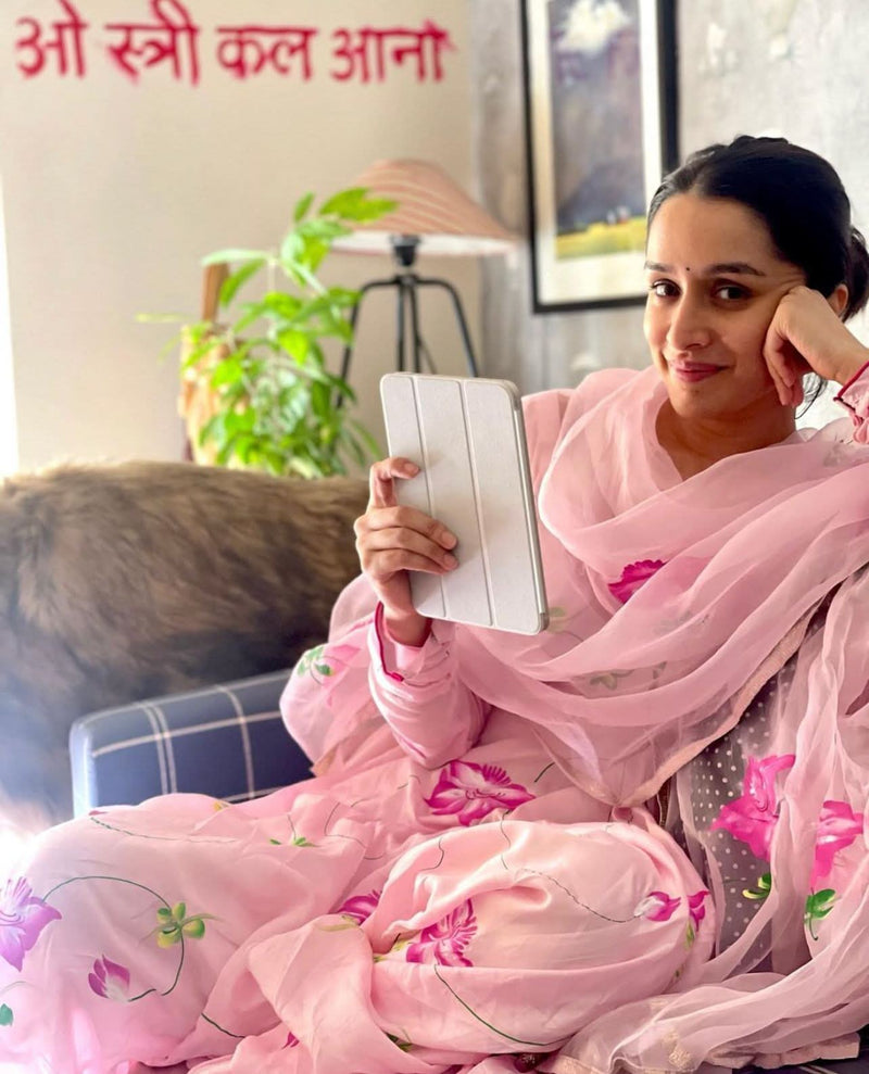 Meher Floral Handpainted Suit Set