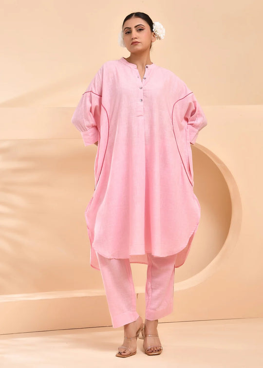 Noor Neeli Mocha Cotton Co-Ord Set