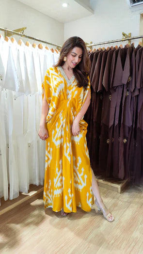 Ikat Kaftan Dress