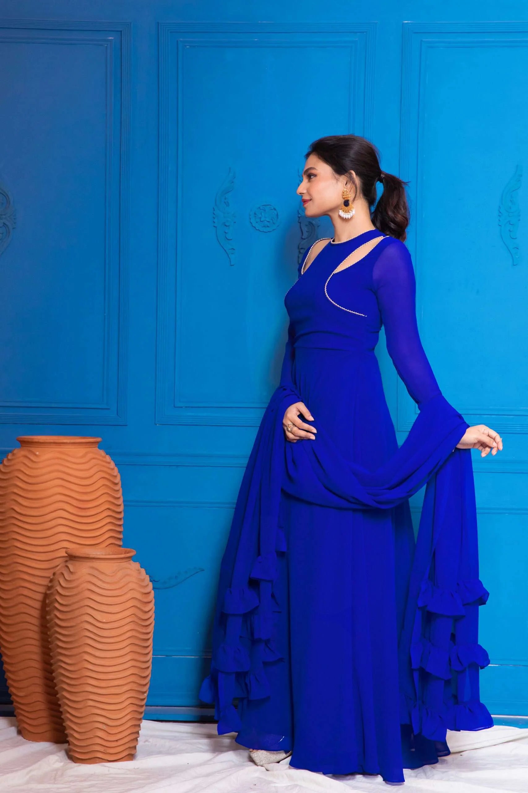 Amber Anarkali with Dupatta
