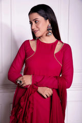 Amber Anarkali with Dupatta