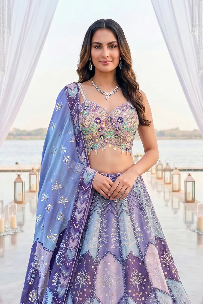 Neelambari Noor Embroidered Lehenga Set